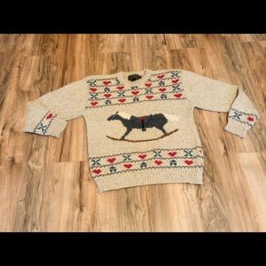 Vintage Eddie Bauer Rocking Horse Sweater